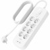 Подовжувач-фільтр мережевий Belkin 8хТип F, 3x1.5мм кв, 16А, USB-C/USB-C 30Вт, з захистом від перенапруги, 2м, білий