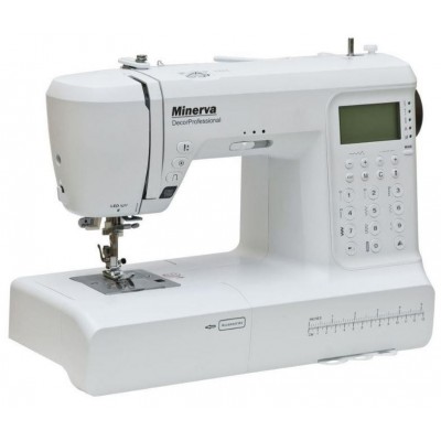 Швейна машина МINERVA DecorPROFESSIONAL , комп'ютерна, 70Вт, 400 шв.оп., петля автомат, білий