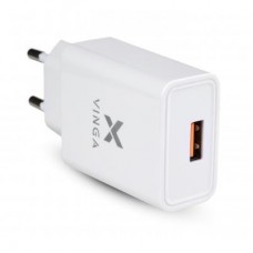 Зарядний пристрій Vinga QC3.0 Quick Wall Charger 1xUSB 18W Max (VWCQAW) Зарядний пристрій Vinga QC3.0 Quick Wall Charger 1xUSB 18W Max (VWCQAW)
