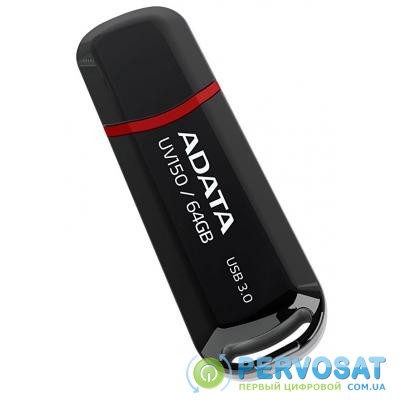 USB флеш накопитель ADATA 64GB UV150 Black USB 3.0 (AUV150-64G-RBK)