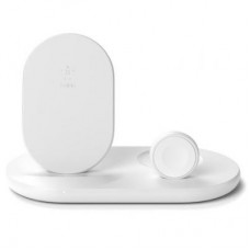 Зарядний пристрій Belkin 3-in-1 Wireless Pad/Stand/Apple Watch, white (WIZ001VFWH) Зарядний пристрій Belkin 3-in-1 Wireless Pad/Stand/Apple Watch, white (WIZ001VFWH)