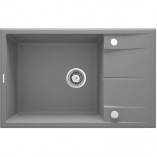 Мийка кухонна Deante Eridan, граніт, прямокутник, з крилом, 780х500х210мм, чаша - 1, накладна, металічний сірий Мийка кухонна Deante Eridan, граніт, прямокутник, з крилом, 780х500х210мм, чаша - 1, накладна, металічний сірий