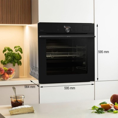 Духова шафа Gorenje електрична, 77л, A+, пара, дисплей, піроліз, готув. на різн рівнях, чорний