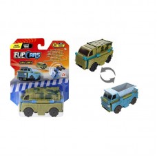 Машинка-трансформер Flip Cars 2 в 1 Військова вантажівка і Самоскид