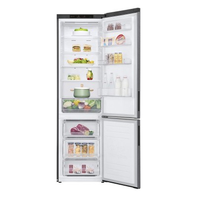Холодильник LG з нижн. мороз., 203x60х68, холод.відд.-277л, мороз.відд.-107л, 2дв., А++, NF, інв., диспл внутр., зона св-ті, графіт