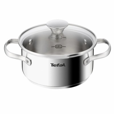 Каструля Tefal Minis, з кришкою,1.5 л, нержавіюча сталь, скло