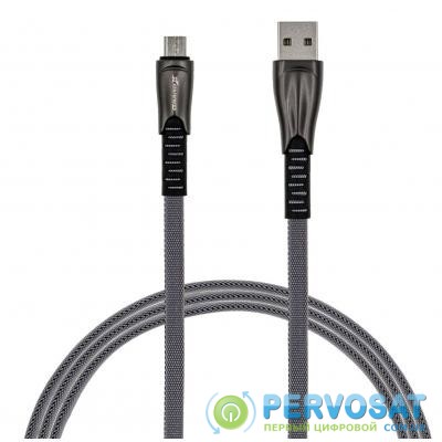 Дата кабель USB 2.0 AM to Micro 5P 1.0m black Grand-X (FM09)