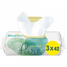 Вологі серветки Pampers Pure Coconut 126 шт (8001841708942) Вологі серветки Pampers Pure Coconut 126 шт (8001841708942)