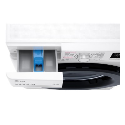 Пральна машина з фронт. завант. LG F2V3HS6W, 7кг, 1200, A+++, Пара, глибина 45см, Дисплей, Білий