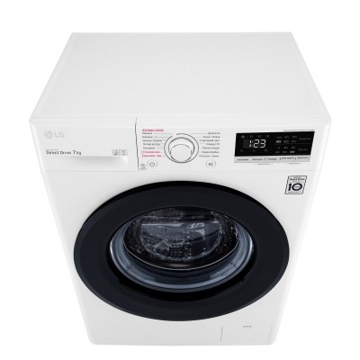 Пральна машина з фронт. завант. LG F2V3HS6W, 7кг, 1200, A+++, Пара, глибина 45см, Дисплей, Білий