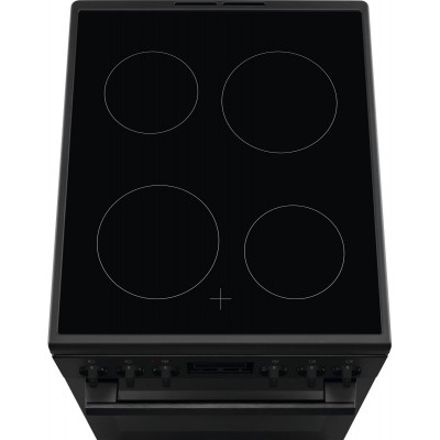 Плита Electrolux електрична склокерамічна, 57л, 50x60см, дисплей, конвекція, чорний матовий