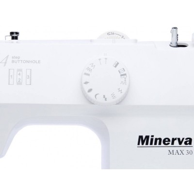 Швейна машина МINERVA Max30, електромех., 71 Вт, 13 швейних операцій, петля напівавтомат, білий