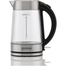Електрочайник Gorenje 1.7л, 2,200 Вт, strix контроль, скло, нерж Електрочайник Gorenje 1.7л, 2,200 Вт, strix контроль, скло, нерж