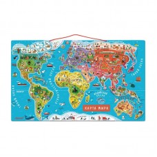 Магнітна карта світу Janod рос.мова J05483 Магнітна карта світу Janod рос.мова J05483