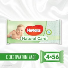 Вологі серветки Huggies Natural Care 56 х 4 шт (5029053550183) Вологі серветки Huggies Natural Care 56 х 4 шт (5029053550183)
