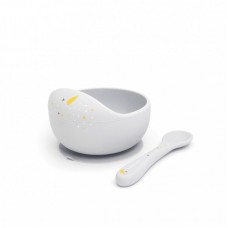 Набір посуду Oribel Cocoon ложка і миска сірий Набір посуду Oribel Cocoon ложка і миска сірий