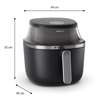 Мультипіч Philips Ovi XL Series 3000, 2000Вт, чаша-7.2л, сенсорне управл., 16 авто. програм, з віконцем, пластик, чорний