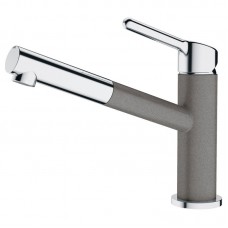 Змішувач для кухні Franke Orbit, довж.виливу - 225мм, витяжний, 1важіль, хром-сірий камінь