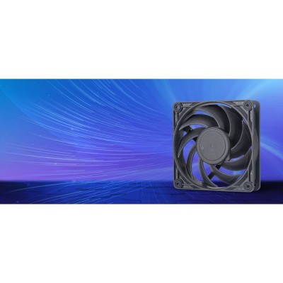 Корпусний вентилятор SilverStone Vista VS120B, 120мм, 2000rpm, 4pin PWM, 30.6dBa, чорний