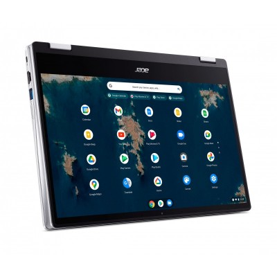 Ноутбук Acer Chromebook Spin CP314-1HN 14&quot; FHD IPS, Intel C N4500, 8GB, F128GB, UMA, ChromeOS, сріблястий
