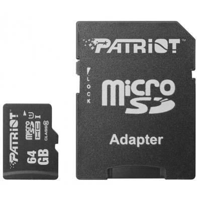 Карта памяти Patriot 64GB microSD class10 UHS-1 (PSF64GMCSDXC10)