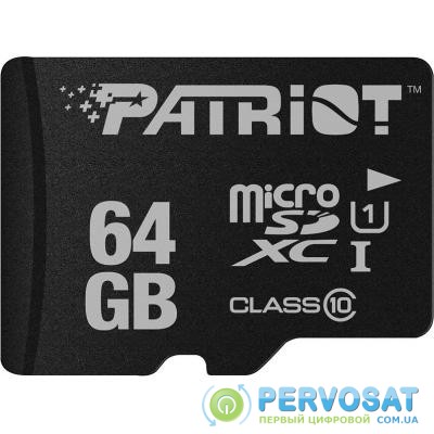Карта памяти Patriot 64GB microSD class10 UHS-1 (PSF64GMCSDXC10)
