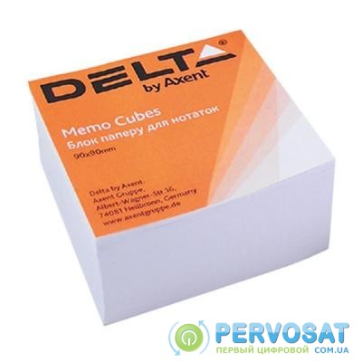 Бумага для заметок Delta by Axent білий 90Х90Х30мм, glued (D8004)