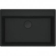 Мийка кухонна Franke Maris, фраграніт, прямокутник, без крила, 760х510х200мм, чаша - 1, врізна, MRG 610-72 TL, чорний матовий Мийка кухонна Franke Maris, фраграніт, прямокутник, без крила, 760х510х200мм, чаша - 1, врізна, MRG 610-72 TL, чорний матовий