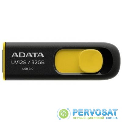 USB флеш накопитель ADATA 32GB UV128 Black-Yellow USB 3.0 (AUV128-32G-RBY)