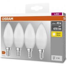 Набір ламп 4шт OSRAM LED E14 4.9Вт 2700K 470Лм B40 Набір ламп 4шт OSRAM LED E14 4.9Вт 2700K 470Лм B40