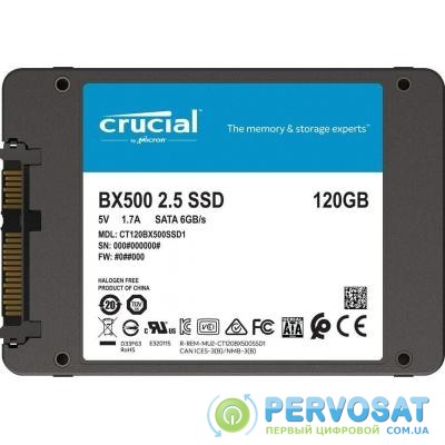 Накопитель SSD 2.5" 120GB MICRON (CT120BX500SSD1)