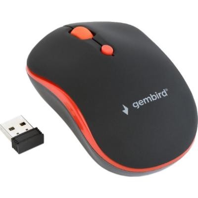 Мишка GEMBIRD MUSW-4B-03-R Black+Red (MUSW-4B-03-R)