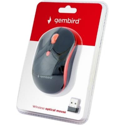 Мишка GEMBIRD MUSW-4B-03-R Black+Red (MUSW-4B-03-R)
