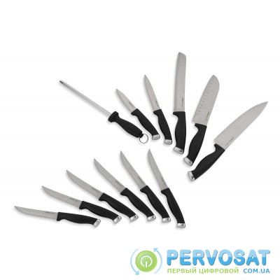 Набір ножів Ardesto Gemini Gourmet 14 пр., нерж.сталь, пластик, каучуковый блок