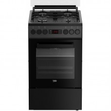 Плита Beko комбінована, 60л, 50x60см, дисплей, конвекція, чавун, чорний Плита Beko комбінована, 60л, 50x60см, дисплей, конвекція, чавун, чорний