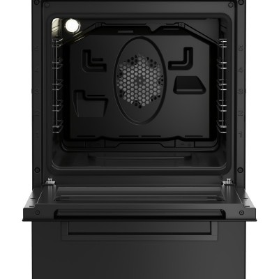 Плита Beko комбінована, 60л, 50x60см, дисплей, конвекція, чавун, чорний