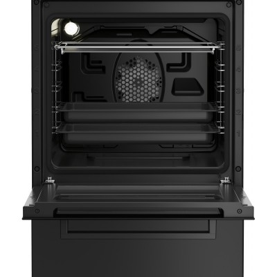 Плита Beko комбінована, 60л, 50x60см, дисплей, конвекція, чавун, чорний