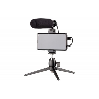 Мікрофон з триподом для мобільних пристроїв 2Е AU-CM10S Vlog KIT, 3.5mm