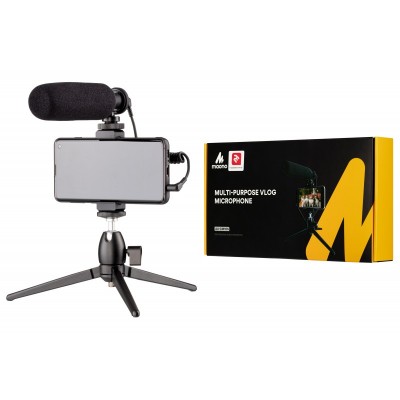 Мікрофон з триподом для мобільних пристроїв 2Е AU-CM10S Vlog KIT, 3.5mm