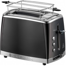 Тостер Russell Hobbs Matte Black 2 Slice, 1550Вт, нержавіюча сталь, підігрів, розморозка, чорний Тостер Russell Hobbs Matte Black 2 Slice, 1550Вт, нержавіюча сталь, підігрів, розморозка, чорний