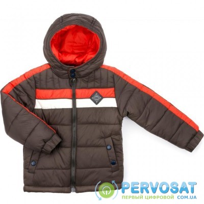 Куртка Verscon с оранжевой полосой (2663-104B-brown)