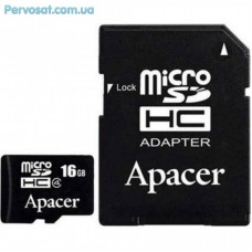 Карта пам'яті Apacer 16GB microSDHC Class4 w/ 1 Adapter RP (AP16GMCSH4-R) Карта пам'яті Apacer 16GB microSDHC Class4 w/ 1 Adapter RP (AP16GMCSH4-R)