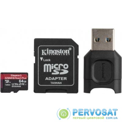 Карта памяти Kingston 64GB microSDXC class 10 Canvas React+ (MLPMR2/64GB)