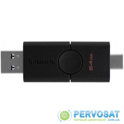 USB флеш накопитель Kingston 64GB DataTraveler Duo USB 3.2 Gen1/Type-C (DTDE/64GB)