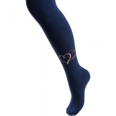 Колготки UCS SOCKS с сердечками из страз (M0C0302-1144-7G-blue)