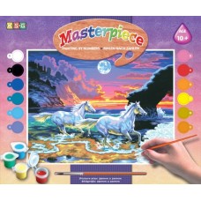 Набір для творчості Sequin Art Painting by numbers Senior Коні та прибій моря 39*30см Набір для творчості Sequin Art Painting by numbers Senior Коні та прибій моря 39*30см