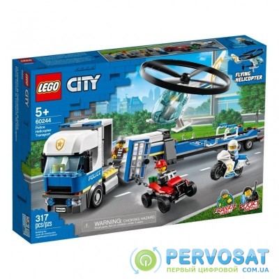 Конструктор LEGO City Police Полицейский вертолётный транспорт 317 деталей (60244)