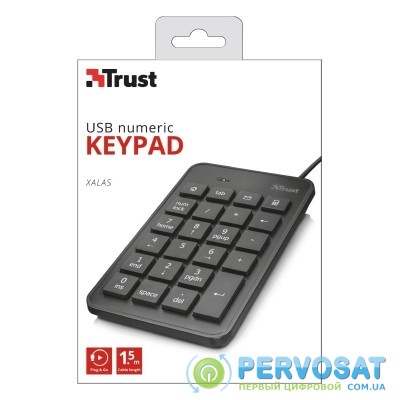 Клавіатура числова Trust Xalas USB Numeric Keypad BLACK