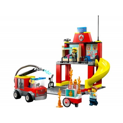 Конструктор LEGO City Пожежне депо та пожежна машина