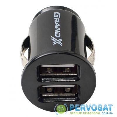 Зарядное устройство Grand-X 12-24V, 2*USB 5V/2,1A (CH-02)